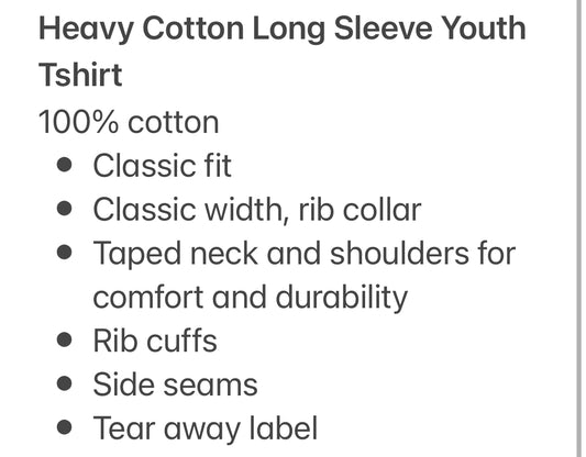 2XL Long Sleeve Tshirt Unisex