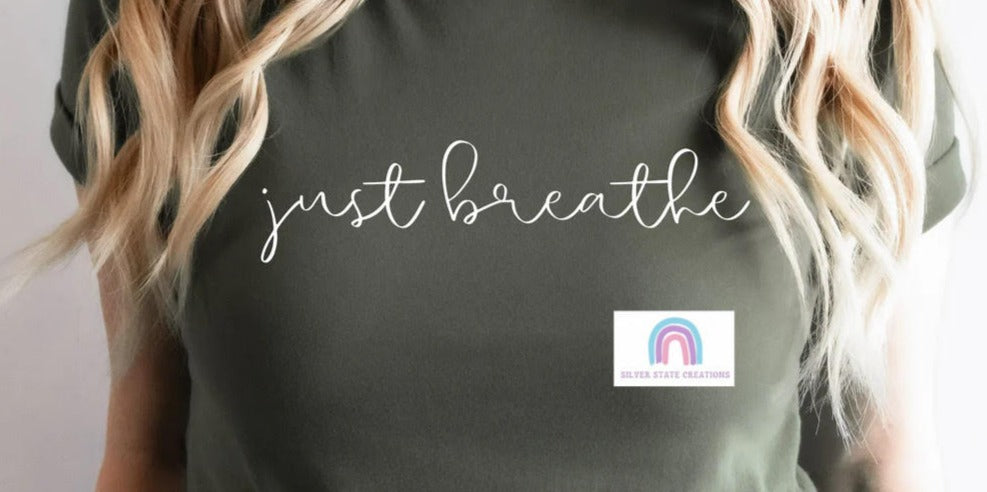 Just Breathe - White Ink