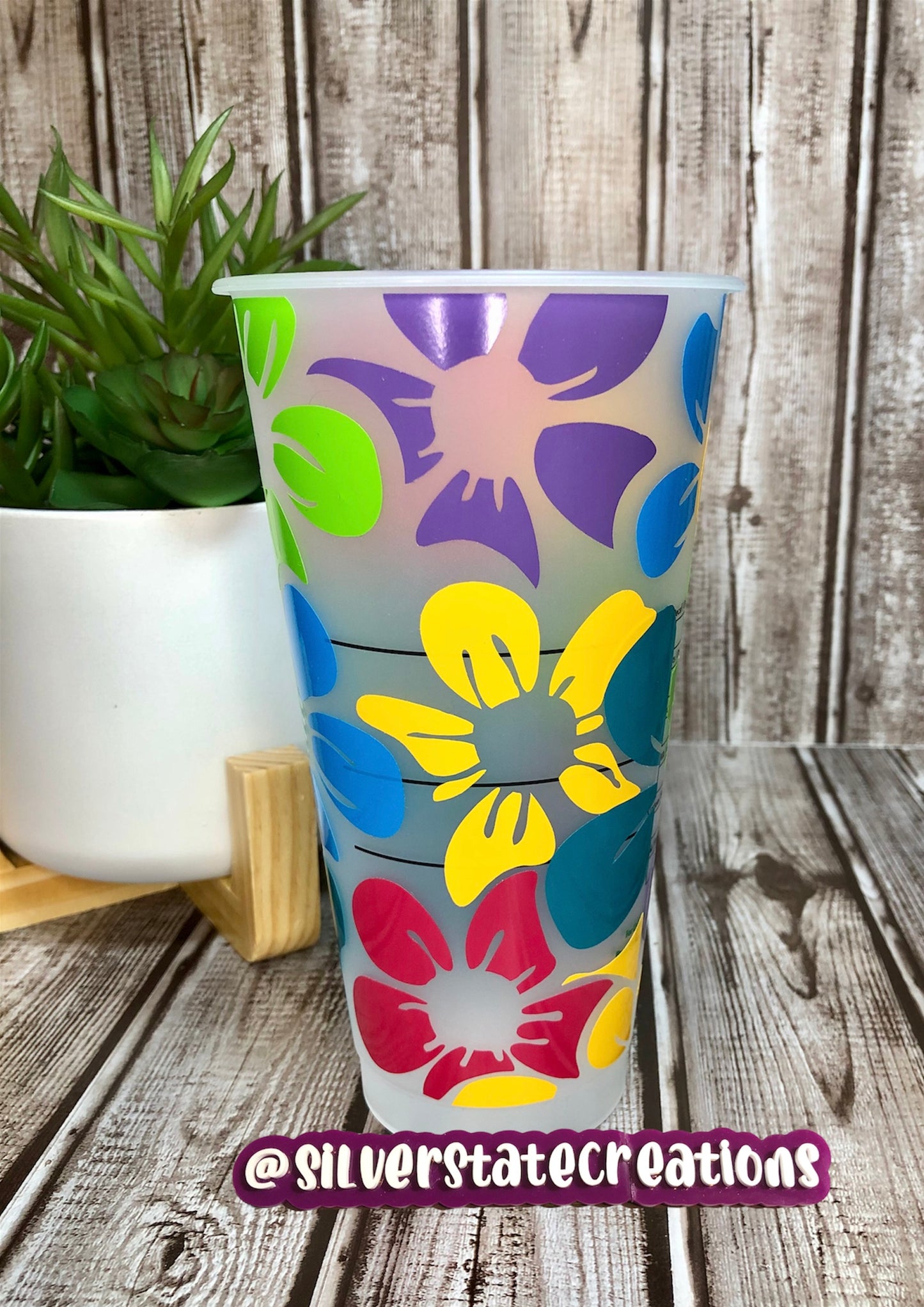 Aloha Flowers Reusable 24oz Cold Cup
