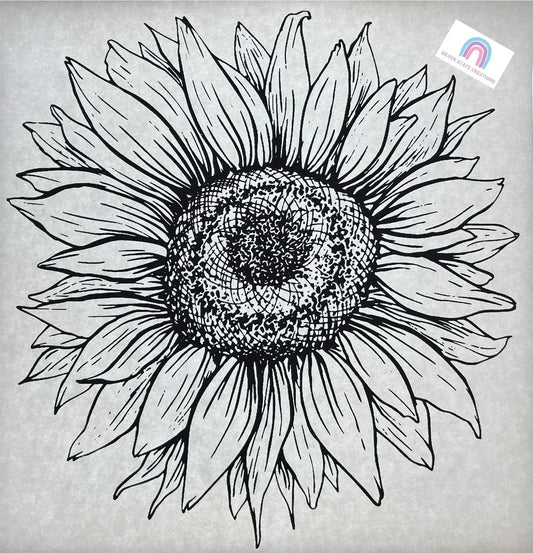 Sunflower 3- Black Ink