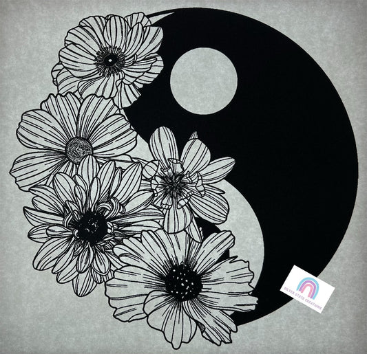 Yin Yang with Flowers