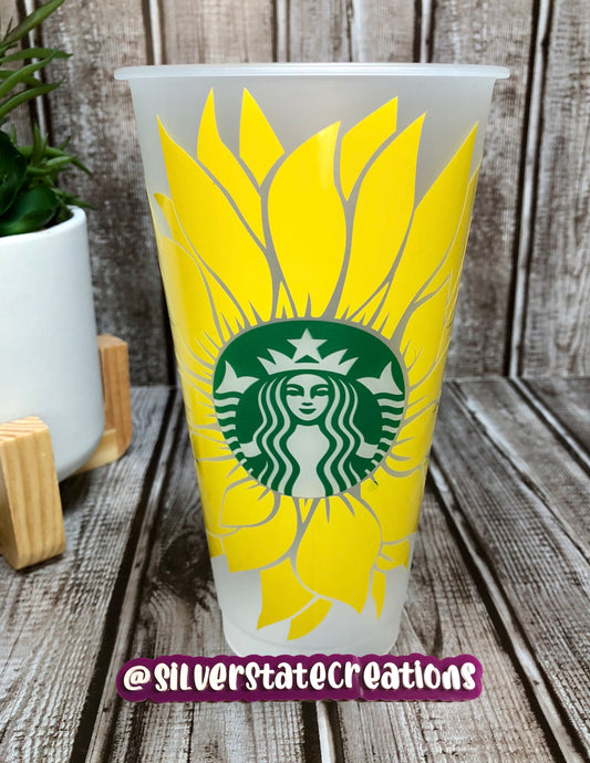 Sunflower Reusable 24 oz Cold Cup