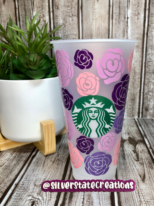 Roses Reusable 24 oz Cold Cup